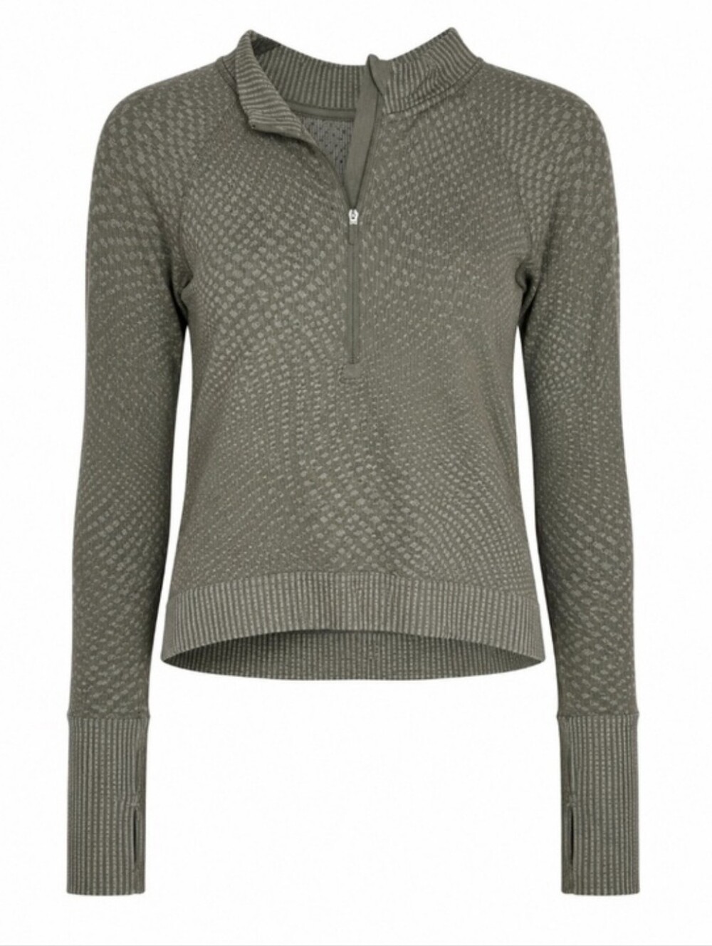 Lululemon Grid Warp Rover Rest Less Cropped Half-Zip Size 8
